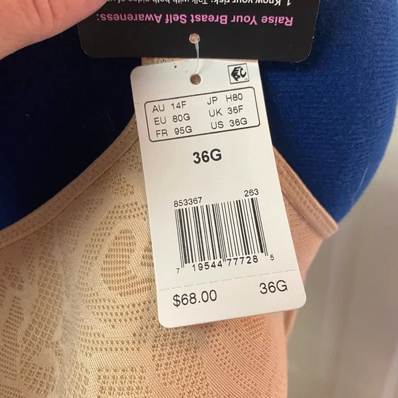 NWT Beige Wacoal Awareness Bra- 36G - Picture 3 of 7